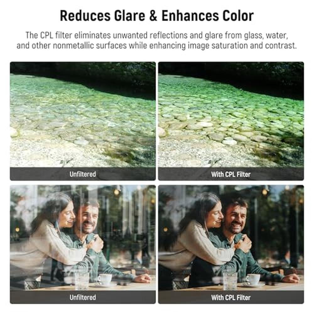 Magnetic Filter: NEEWER 67mm Magnetic CPL Filter Set – In Use