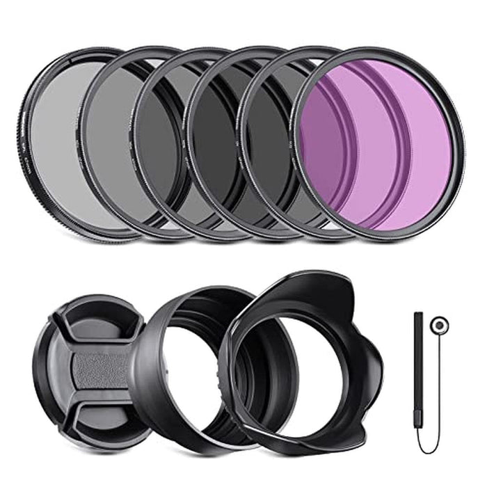 NEEWER 67mm ND Filter Kit and Lens Accessories – Front View