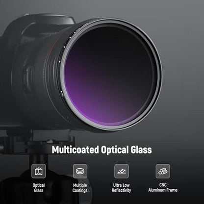 NEEWER 67mm ND2-32 (1-5 Stops) Variable ND Filter with Lens – In Use
