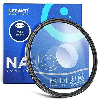 NEEWER 67mm Spiral Halo Camera Lens Filter – Front View