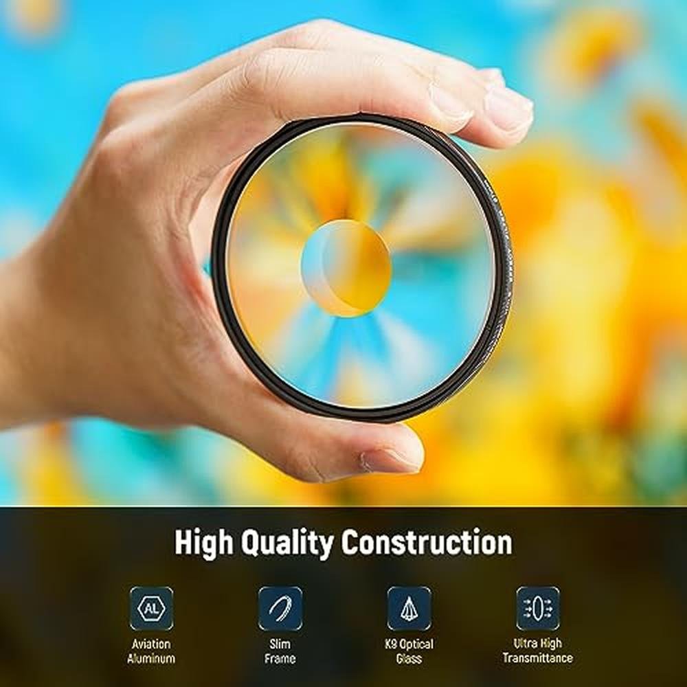 NEEWER 67mm Spiral Halo Camera Lens Filter – Close-up Detail