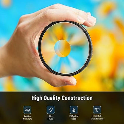 NEEWER 67mm Spiral Halo Camera Lens Filter – Close-up Detail