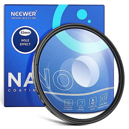 NEEWER 82mm Spiral Halo Camera Lens Filter – Front View