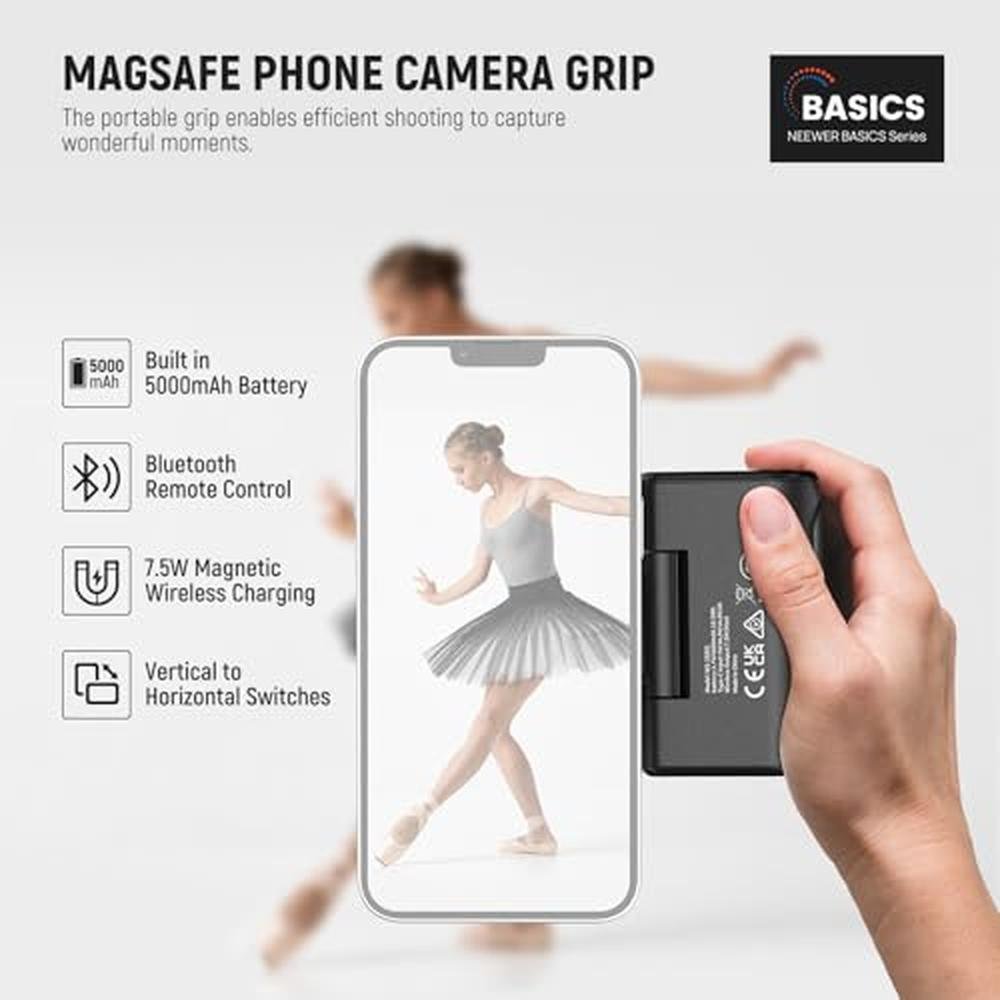 Magnetic Neewer: NEEWER Basics WS-25001 Phone Camera Grip – Side View