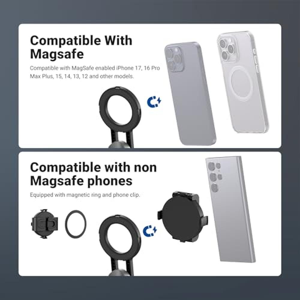 Neewer Basics: Magnetic Selfie Stick Tripod – Close-up Detail