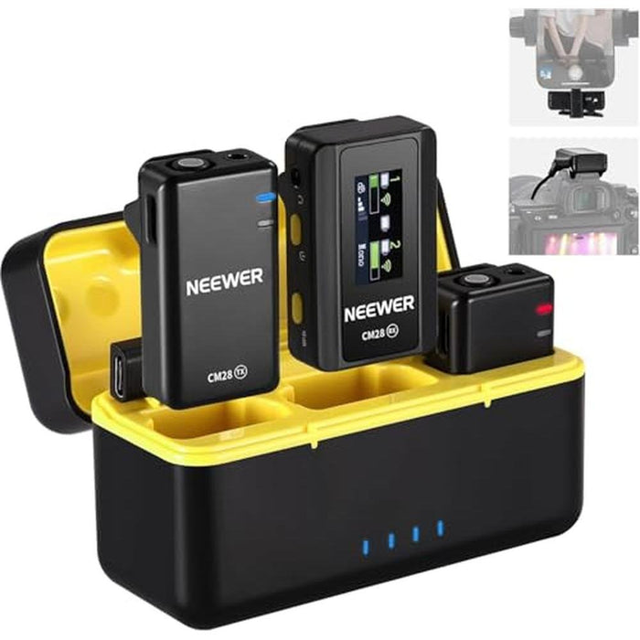 Neewer CM28: Premium Wireless Lavalier Microphone – Front View