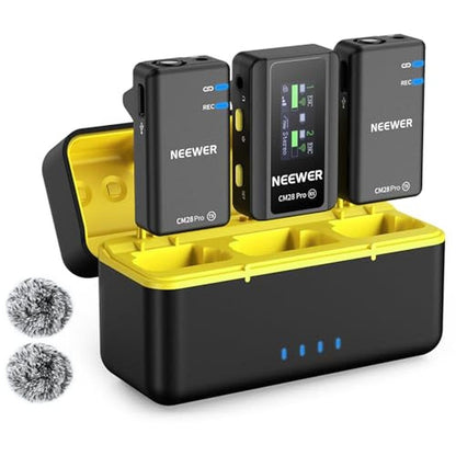 Neewer CM28 Pro Wireless Lavalier Lapel Microphone System – Front View