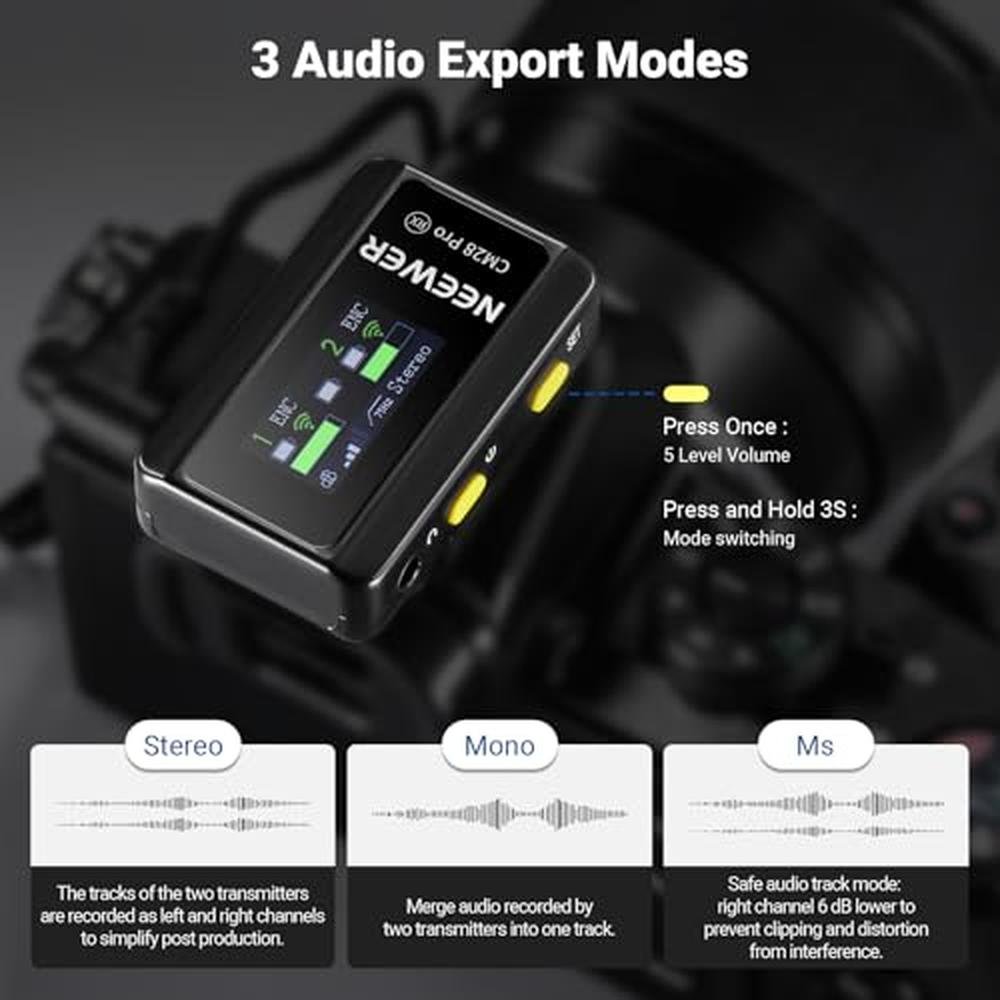 Neewer CM28 Pro Wireless Lavalier Lapel Microphone System – In Use
