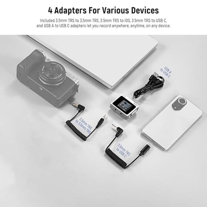Neewer CM31 Wireless Lavalier Microphone with 8GB Storage – Side View