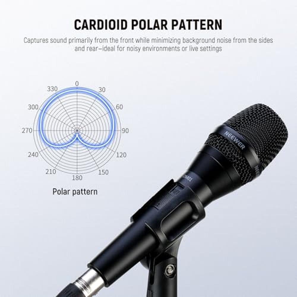 Neewer DM01: Neewer DM01 Cardioid Dynamic Microphone with – Close-up Detail