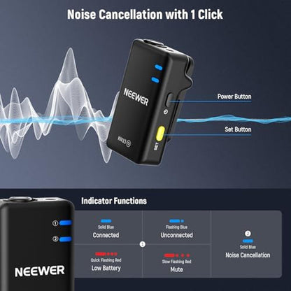 Neewer KM15: Wireless Lavalier Microphone System – Close-up Detail