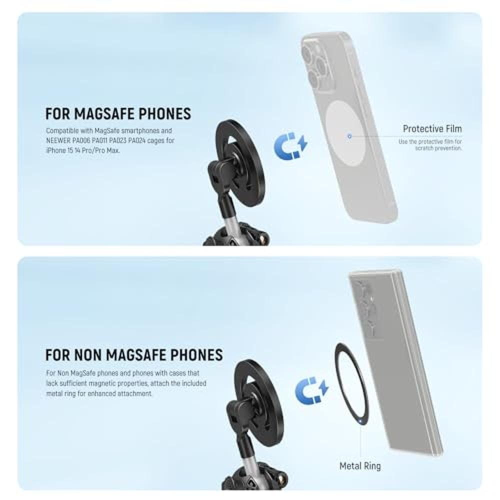 Tripod Neewer: Neewer Magnetic Flexible Phone Tripod – Side View
