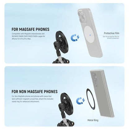 Tripod Neewer: Neewer Magnetic Flexible Phone Tripod – Side View
