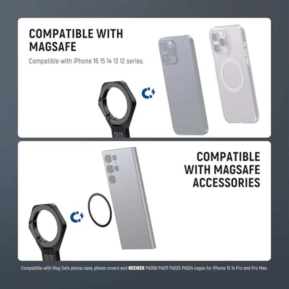 Phone Tripod Stand: Neewer Magnetic Metal Lightweight – Side View