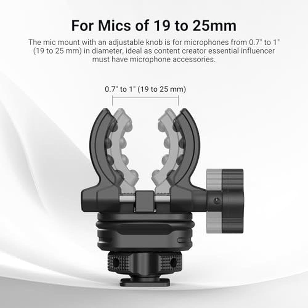 NEEWER Microphone Holder with Cold Shoe Adapter – Close-up Detail