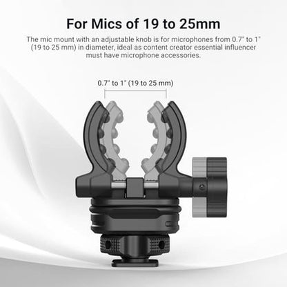 NEEWER Microphone Holder with Cold Shoe Adapter – Close-up Detail