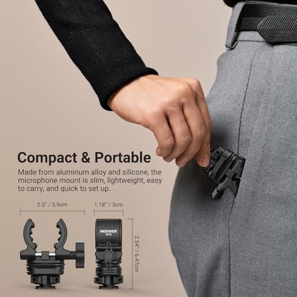 NEEWER Microphone Holder with Cold Shoe Adapter – Packaging