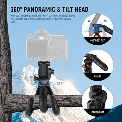 Tripod iPhone: NEEWER Mini Flexible Tripod with Remote – Close-up Detail