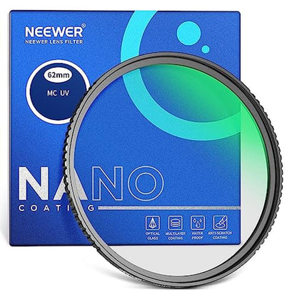 Neewer NEEWER 62mm MC UV Protection Filter 24 Layer Multi – Front View
