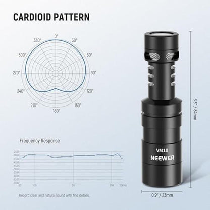 Neewer Plug: Neewer Plug & Play Vlog Microphone 20-20kHz – Close-up Detail