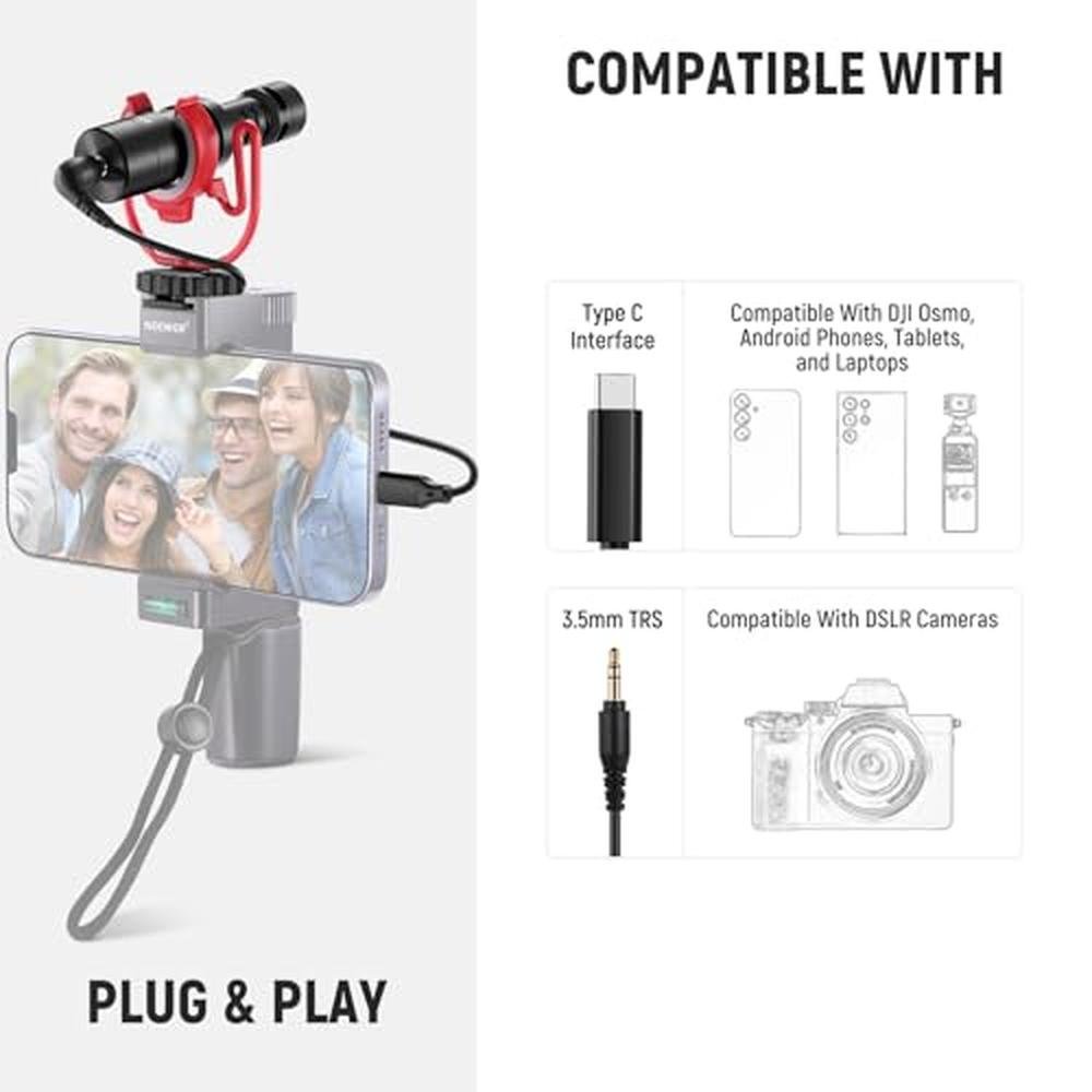 Neewer Plug: Neewer Plug & Play Vlog Microphone 20-20kHz – In Use