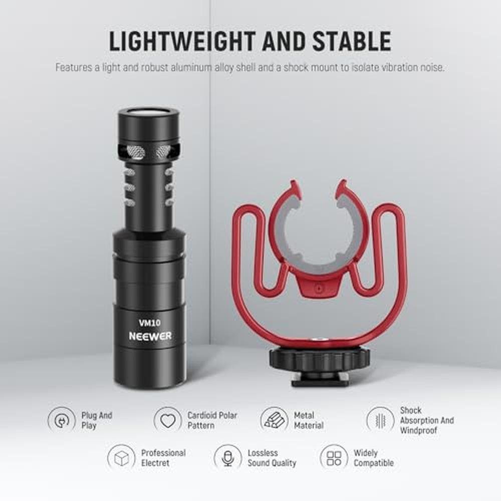 Neewer Plug: Neewer Plug & Play Vlog Microphone – Close-up Detail