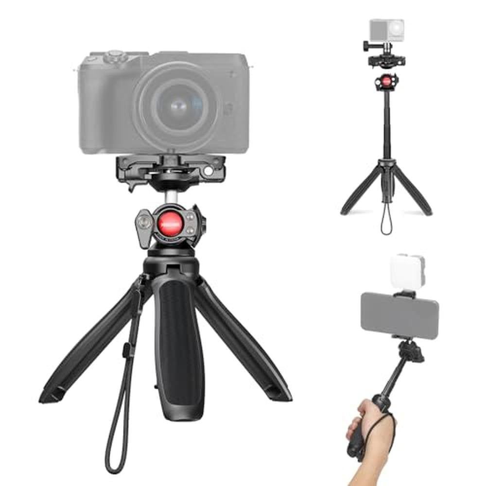 Phone Camera: Neewer TP38 Tripod 15 Extendable Selfie Stick – Front View
