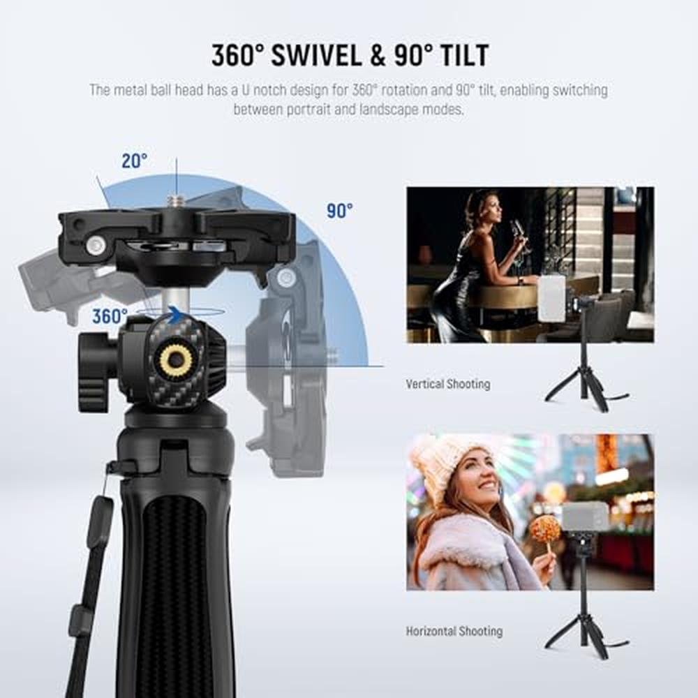 Phone Camera: Neewer TP38 Tripod 15 Extendable Selfie Stick – Close-up Detail