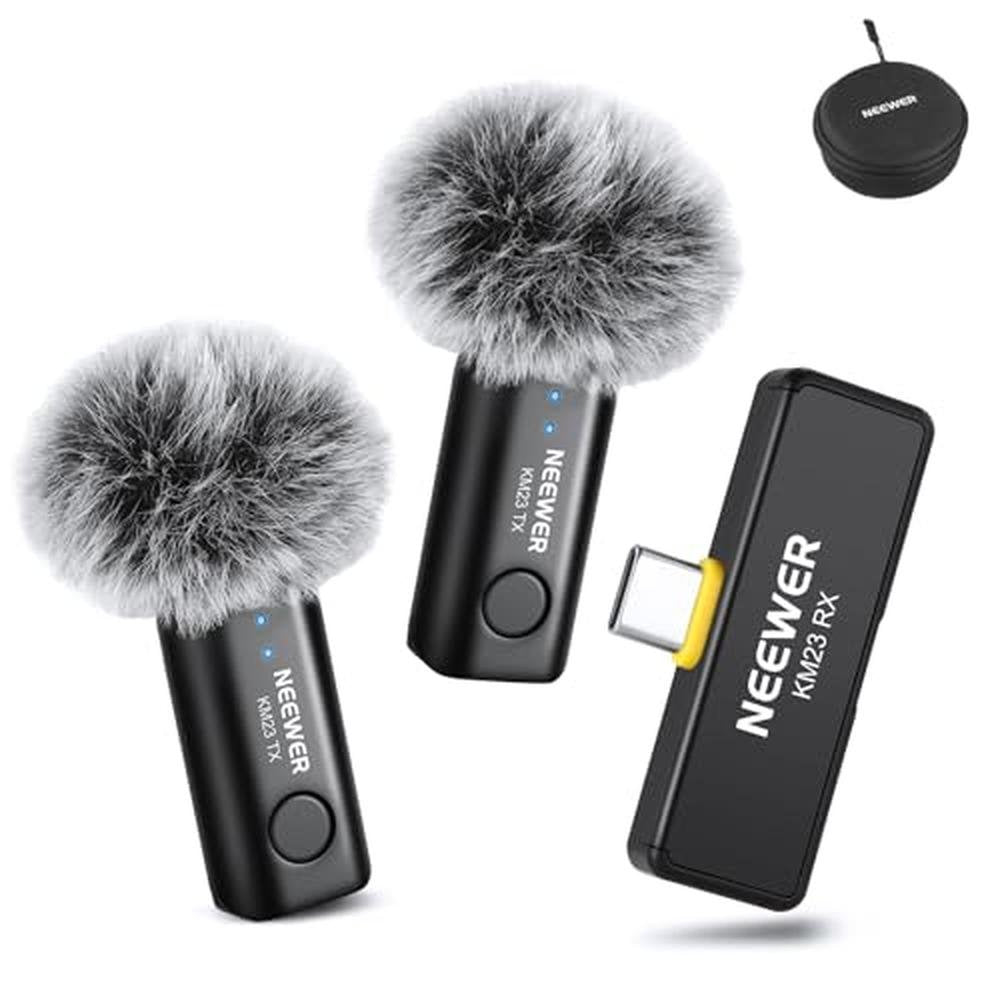 Neewer Lavalier: Neewer Wireless Lavalier Microphone – Front View
