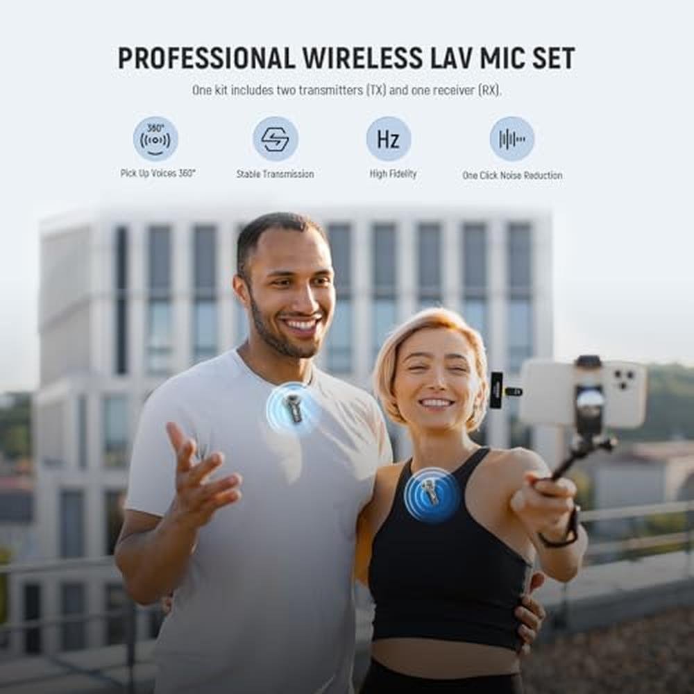 Neewer Lavalier: Neewer Wireless Lavalier Microphone – Side View