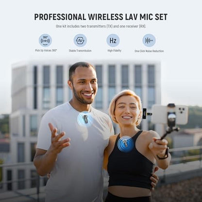 Neewer Lavalier: Neewer Wireless Lavalier Microphone – Side View