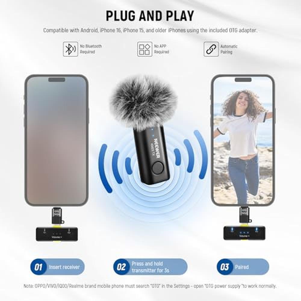 Neewer Lavalier: Neewer Wireless Lavalier Microphone – Packaging