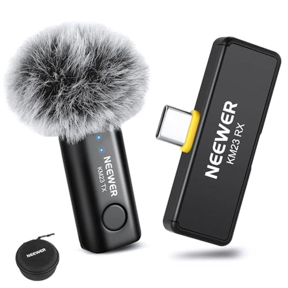 Neewer Lavalier: Neewer Wireless Lavalier Microphone System – Front View