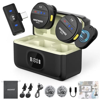 Neewer Lavalier: Neewer Wireless Lavalier Microphone System – Front View