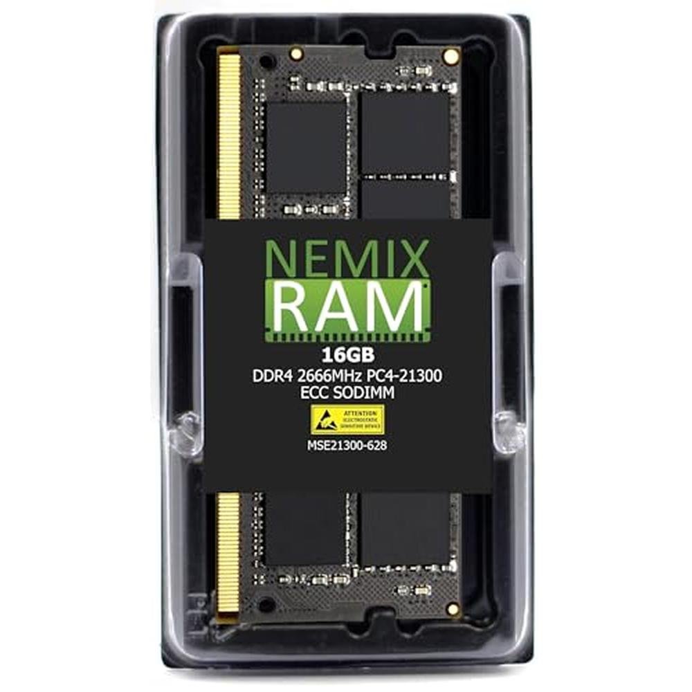 NEMIX RAM 16GB (1X16GB) DDR4 2666MHZ PC4-21300 2Rx8 1.2V – Front View