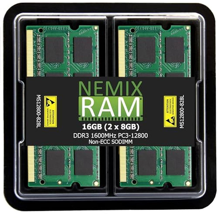 NEMIX RAM: 16GB (2x8GB) DDR3 1600MHz PC3-12800 – Front View