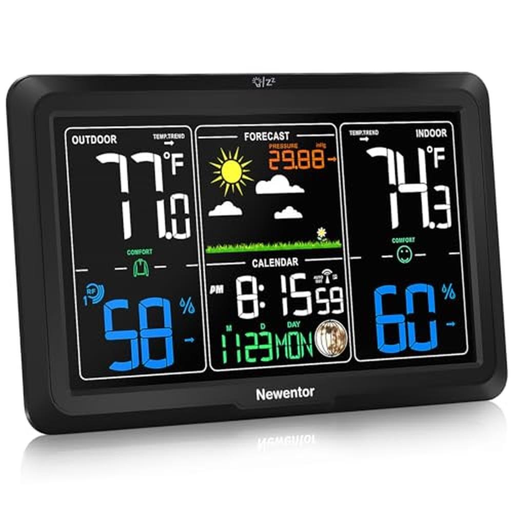 Weather Station: Newentor Wireless Indoor Outdoor – Front View