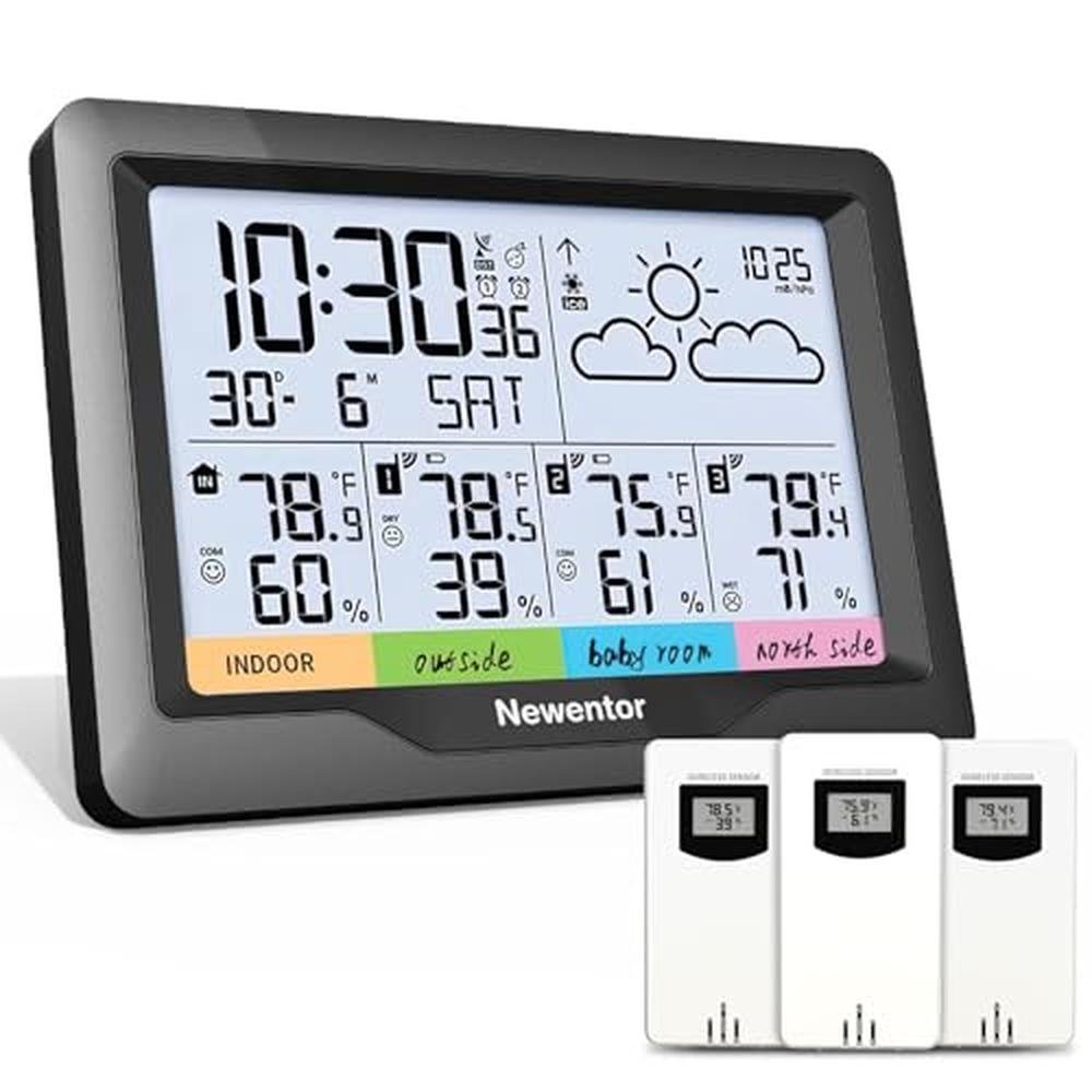 Weather Station: Newentor Wireless Indoor Outdoor Multiple – Front View