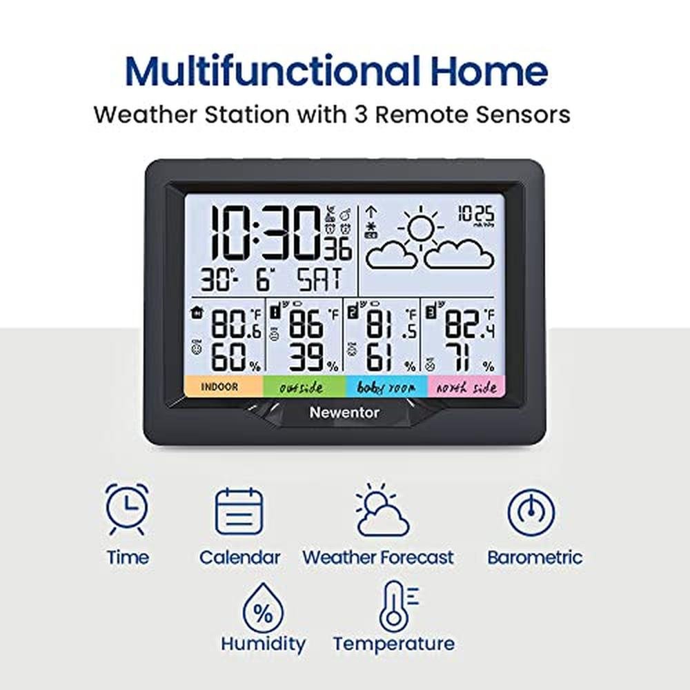 Weather Station: Newentor Wireless Indoor Outdoor Multiple – In Use