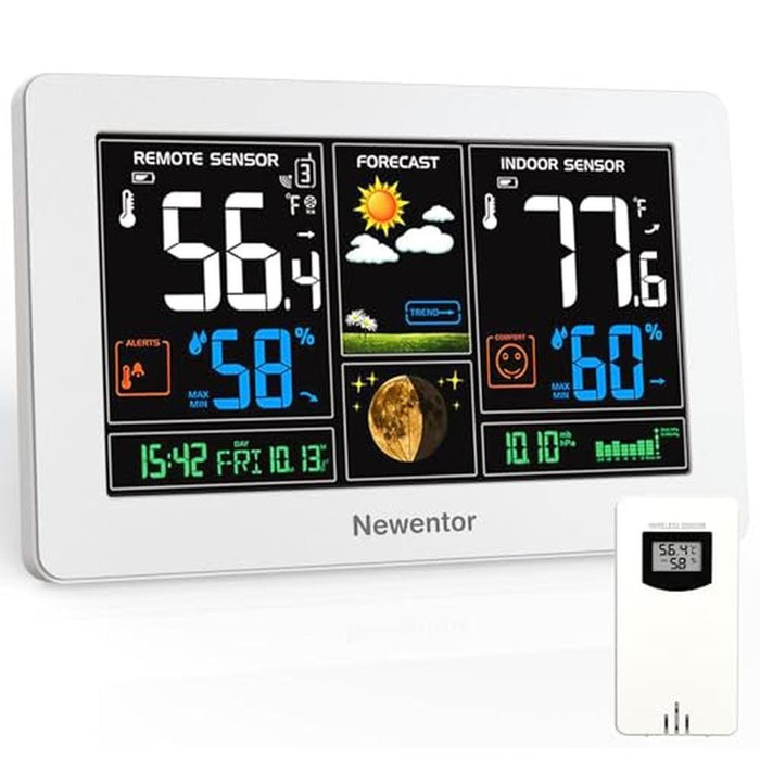 Weather Station: Newentor Wireless Indoor Outdoor – Front View