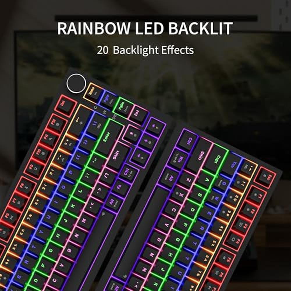 Mechanical Keyboard: Newmen GM326 75% Compact Hot Swappable – Side View