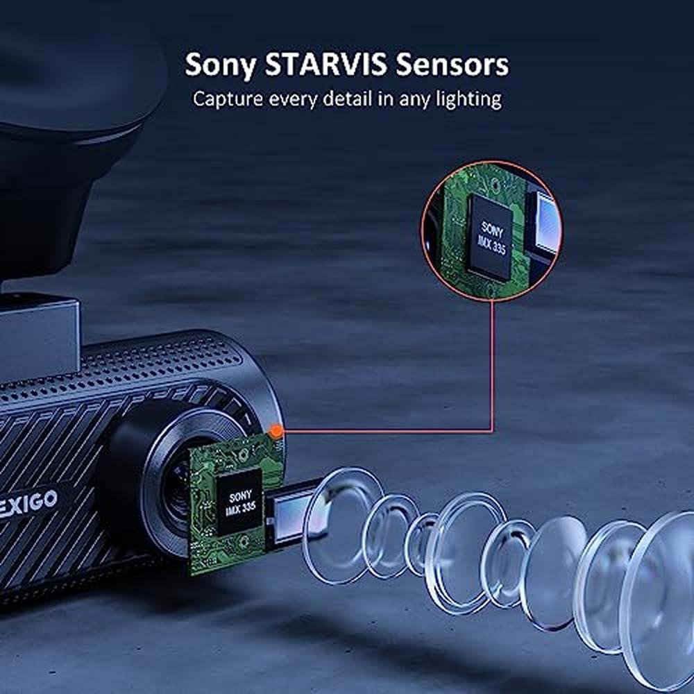 NexiGo 3 Channel Dash Cam with Rotatable Interior/Front – In Use