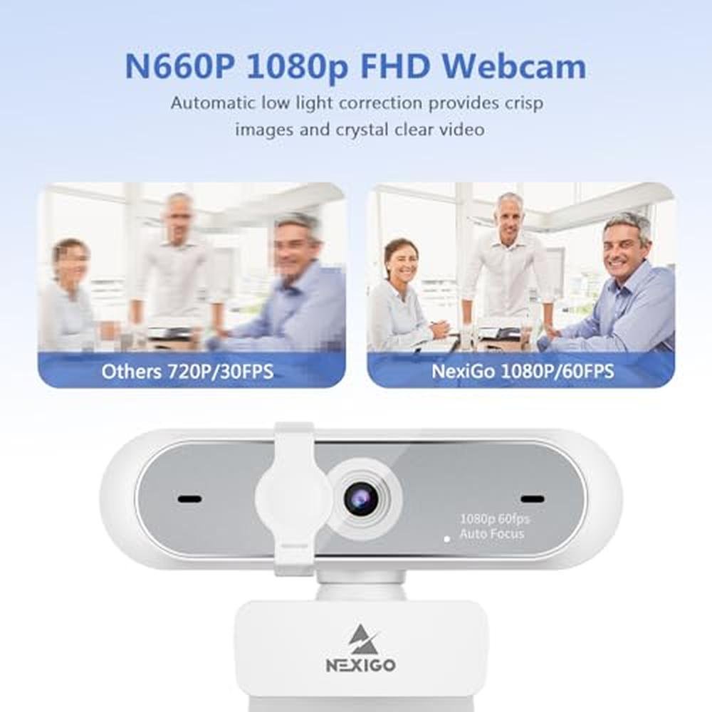 NexiGo N660P: 1080P 60FPS Webcam with Software Control – Side View