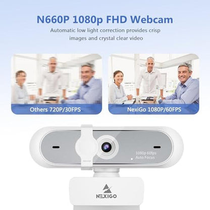 NexiGo N660P: 1080P 60FPS Webcam with Software Control – Side View