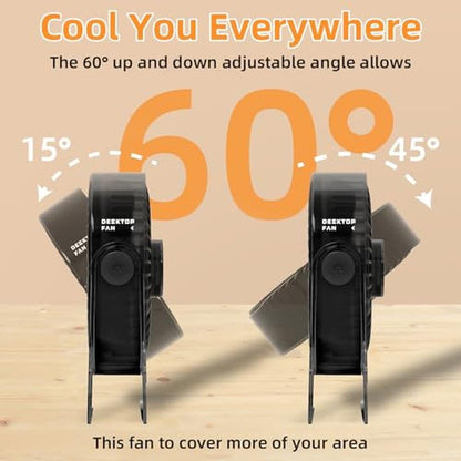 Fan Desk: NISSYO.AM USB Desk Fan 6inch Portable Table Fan 3 – In Use