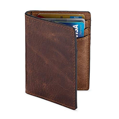 NKPT Premium Leather Credit Card Holder Wallet for Men – Front View