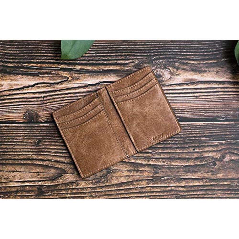 NKPT Premium Leather Credit Card Holder Wallet for Men – Side View