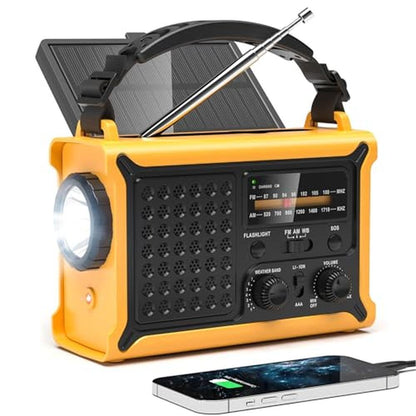 NOAA Weather Radio: USA Warehouse 12000mAh Emergency – Front View