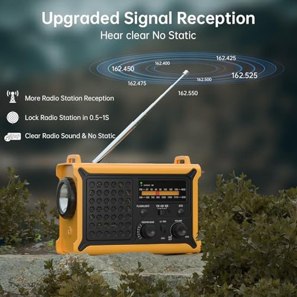 NOAA Weather Radio: USA Warehouse 12000mAh Emergency – Side View