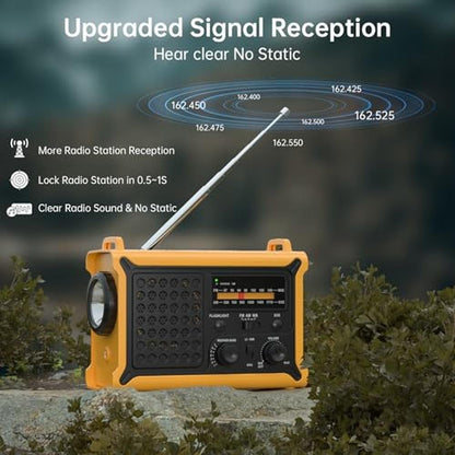 NOAA Weather Radio: USA Warehouse 12000mAh Emergency – Side View
